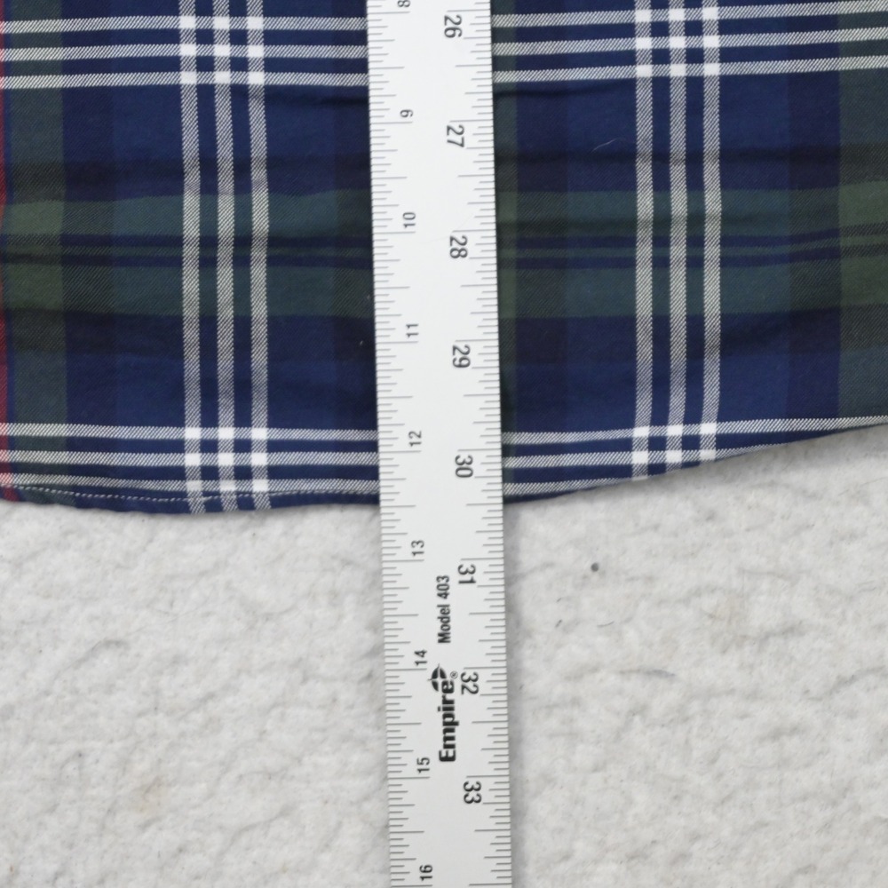 Ralph Lauren Button Up Mens M Classic Fit Blue Green Plaid Long Sleeve Pony Logo - Picture 11 of 12